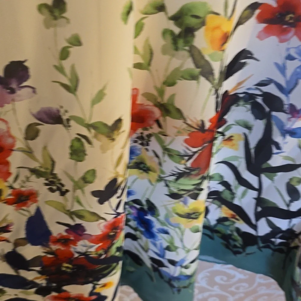 SLNY Black and White Floral Midi Dress - Picture 8 of 9